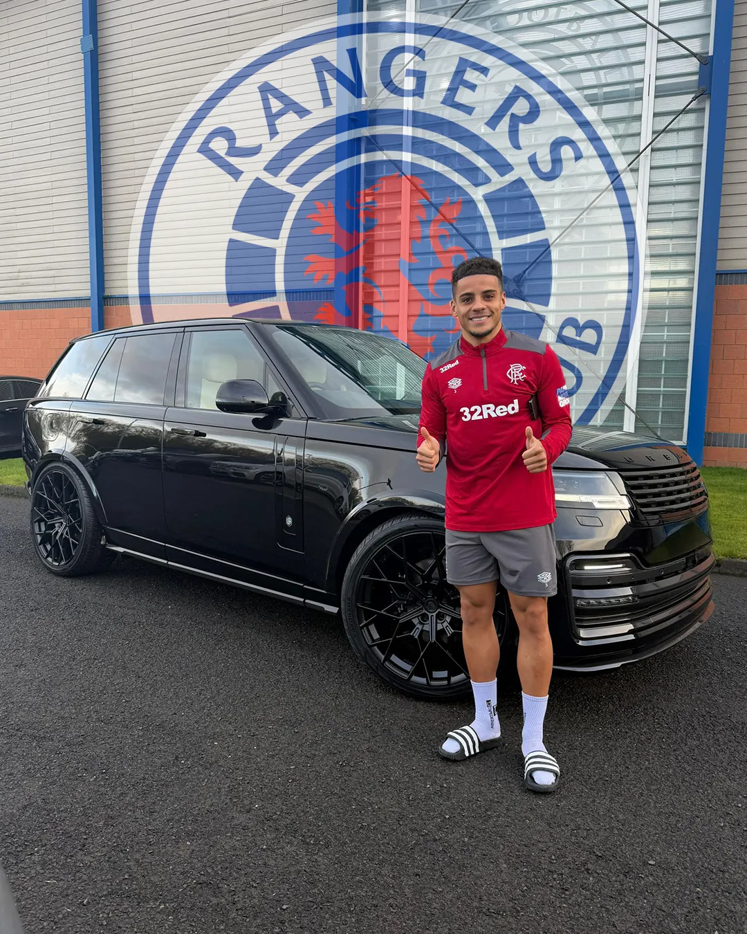 Client collecting his Range Rover